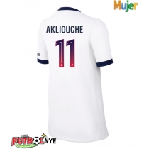 Camiseta Paris Saint-Germain Maghnes Akliouche #11 Visitante Equipación para mujer 2026-27 manga corta